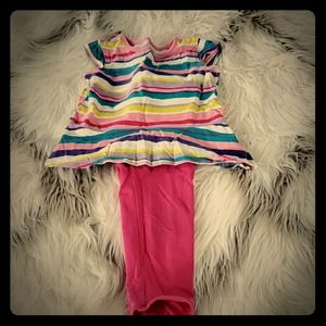 Girls peplum top with leggings